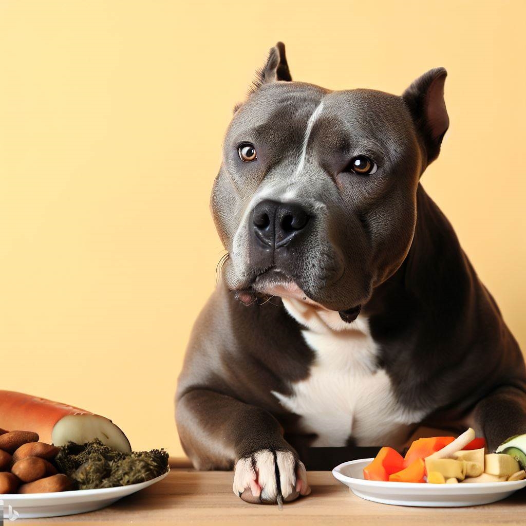 Co powinien jeść amstaff blue dorosły?