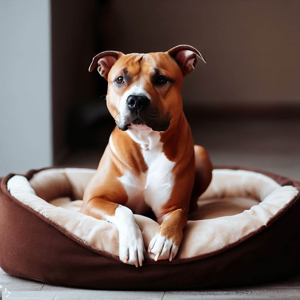 Jak dobrze dobrać legowisko dla psa amstaff