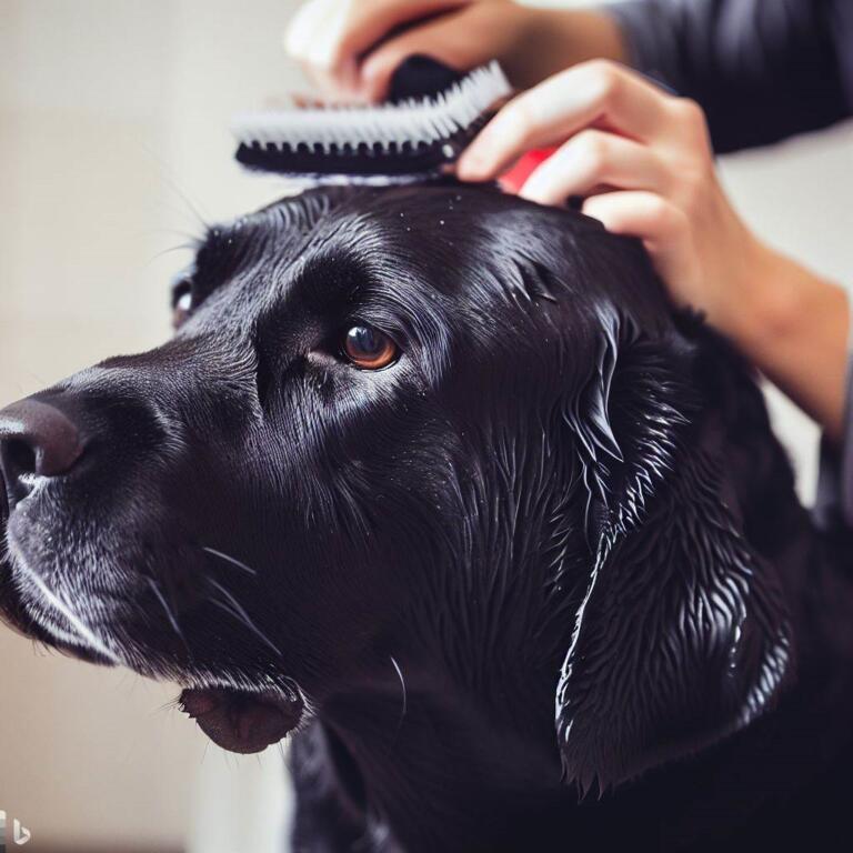 Pielęgnacja sierści u czarnego labrador retrievera